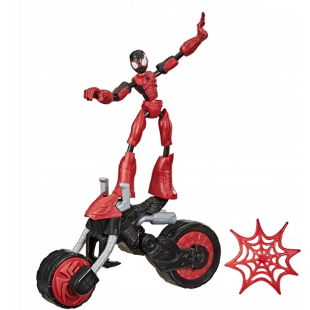 SPIDERMAN Bend and Flex Motocykl 2w1 Figurka 15 cm